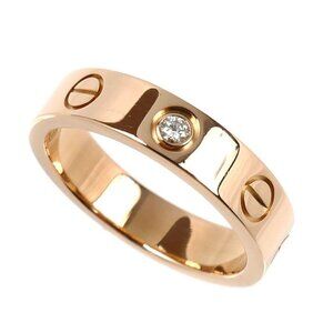 Cartier 18K Pink Gold Mini Love Diamond Ring 47